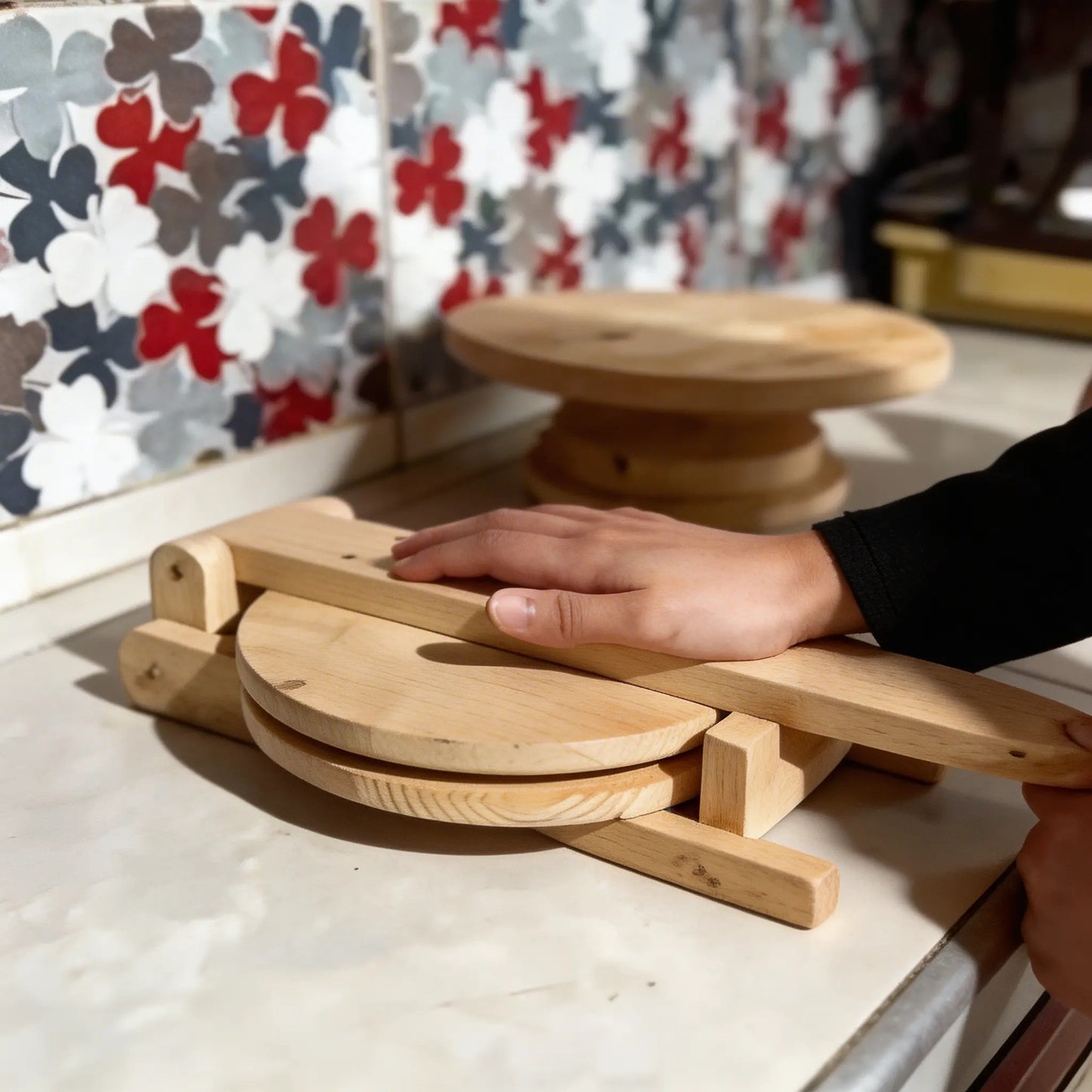 كراصة الخبز بالخشب صنع يدوي